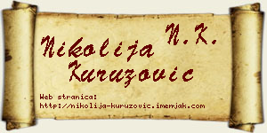 Nikolija Kuruzović vizit kartica